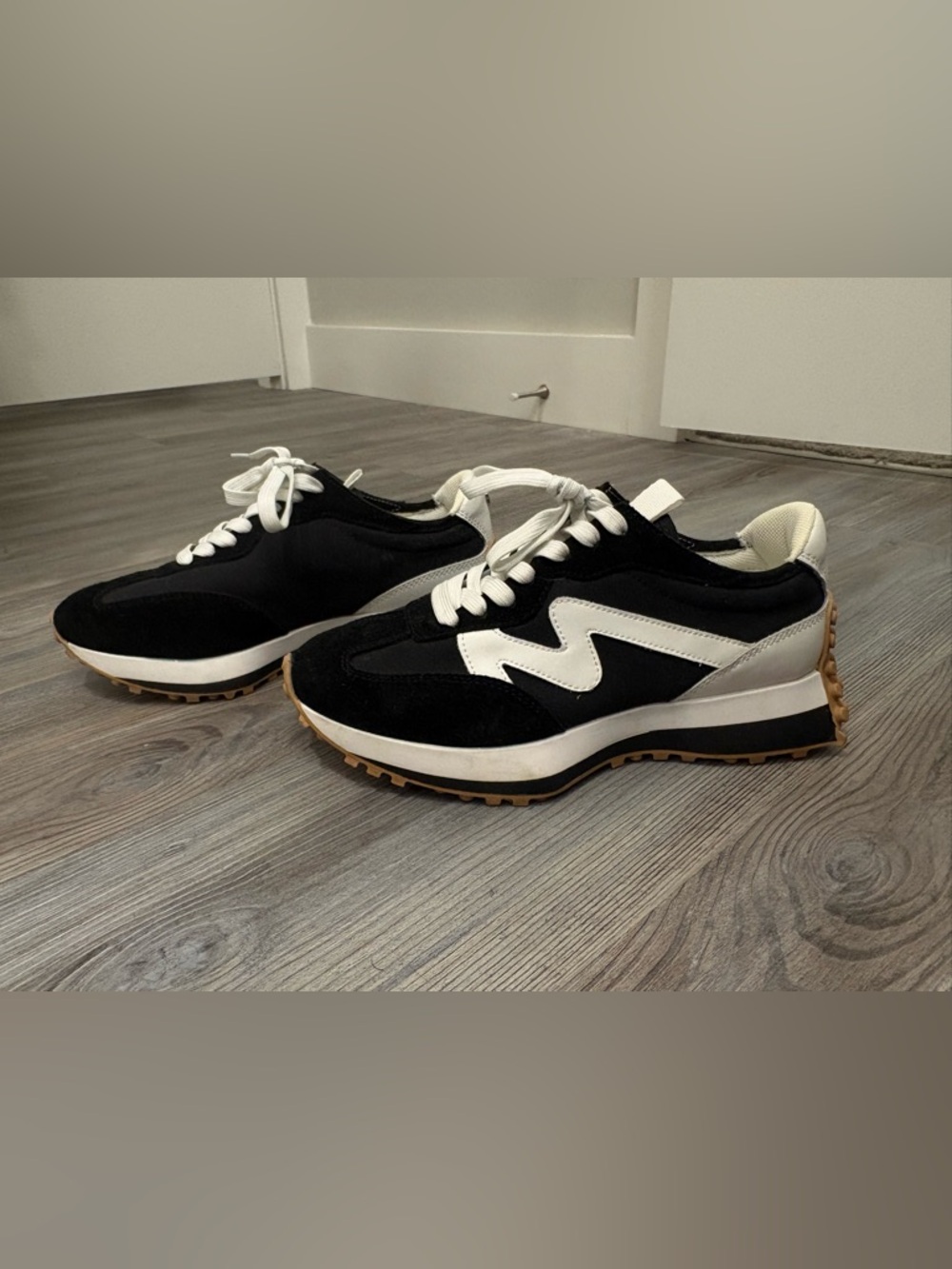 Steve Madden Black White Platform Sneakers